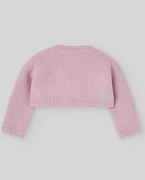 Cardigan scurt din bumbac cu casmir