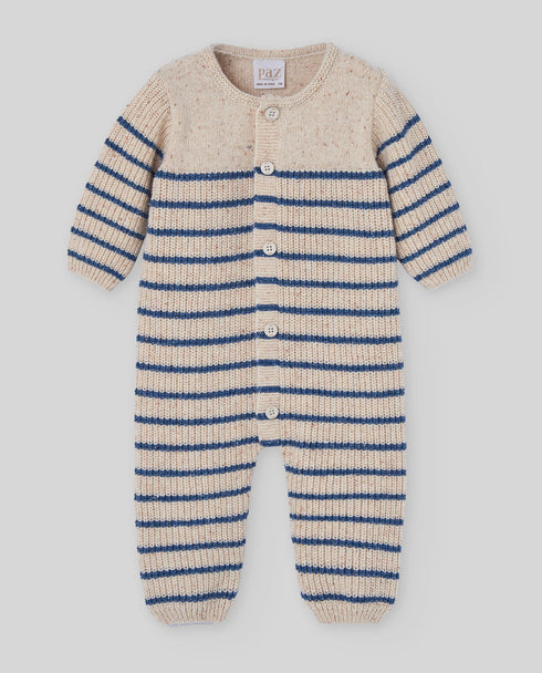 Salopeta din lana tricotata cu dungi