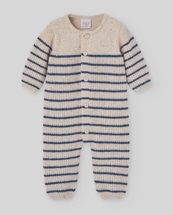 Salopeta din lana tricotata cu dungi