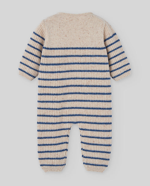 Salopeta din lana tricotata cu dungi