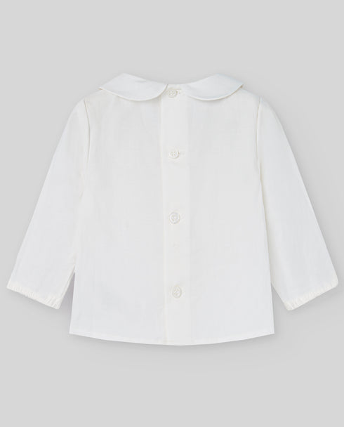 Camasa eleganta bebe cu papion din bumbac