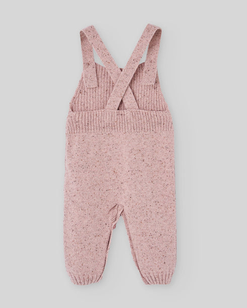 Salopeta tricotata cu lana roz