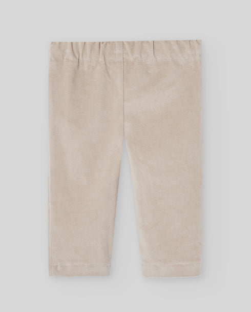 Pantaloni bebe din bumbac catifelat