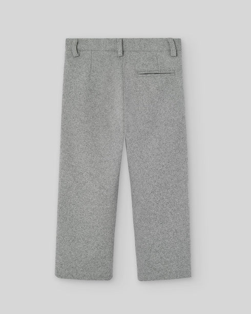 Pantaloni din bumbac tesut gri