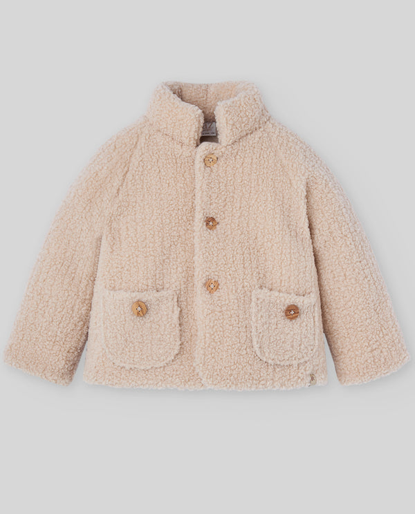 Jacheta teddy fleece crem