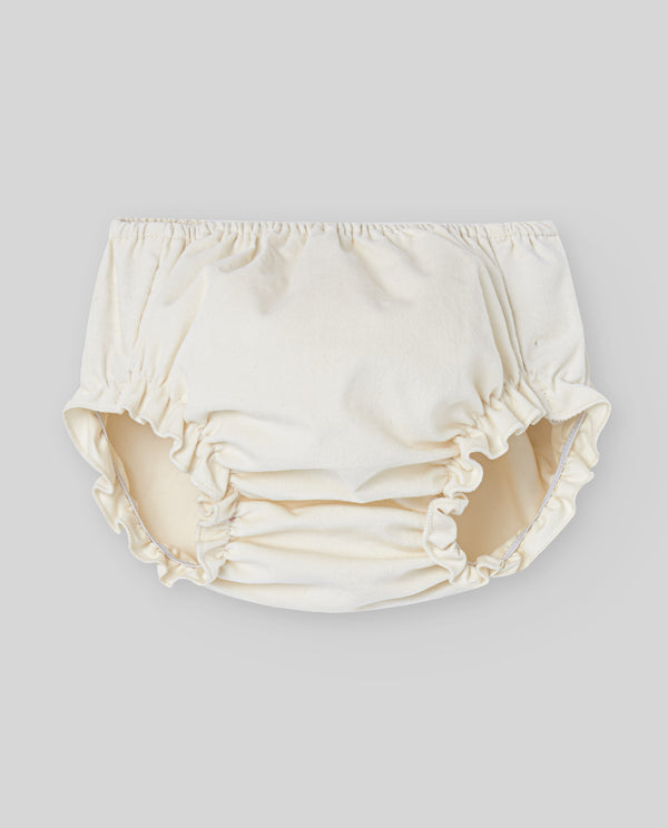 Chilotel bebe din bumbac catifelat ivory