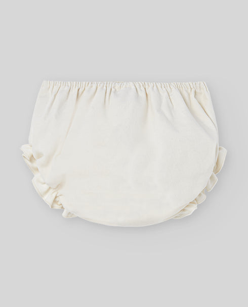 Chilotel bebe din bumbac catifelat ivory