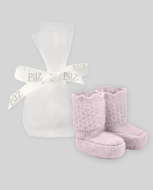 Botosei din cashmir si lana tricotata