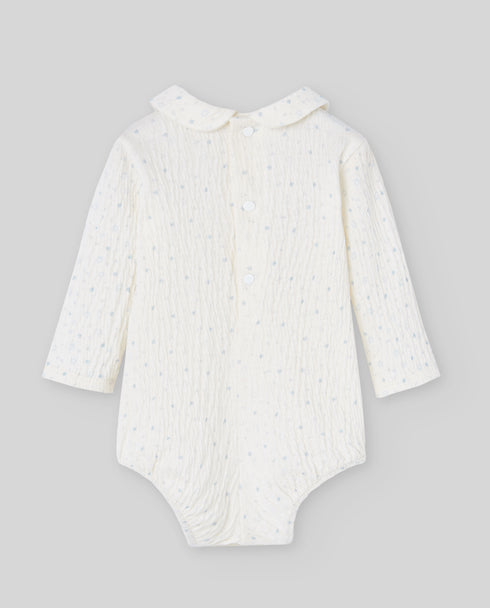 Body din bumbac cu guler rotund