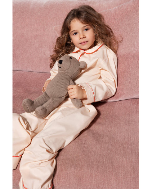 Set Pijama piersica din bumbac