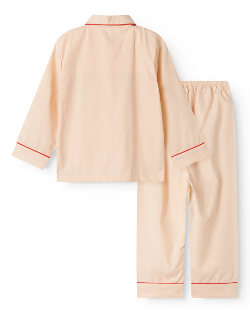 Set Pijama piersica din bumbac