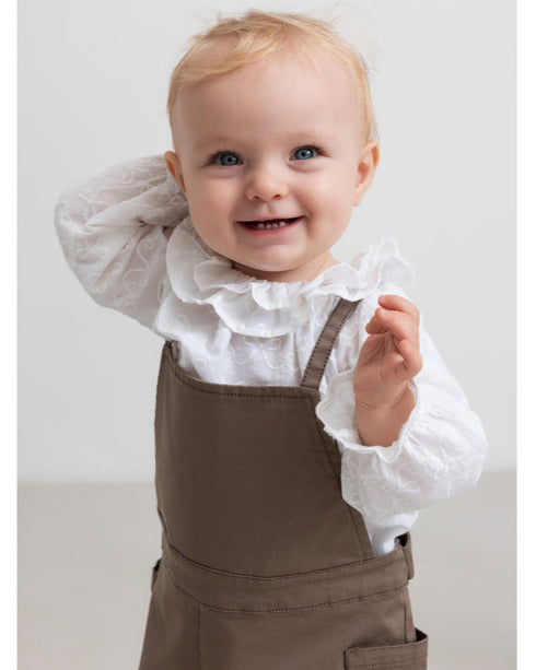 Bluza cu maneca lunga brodata cu guler