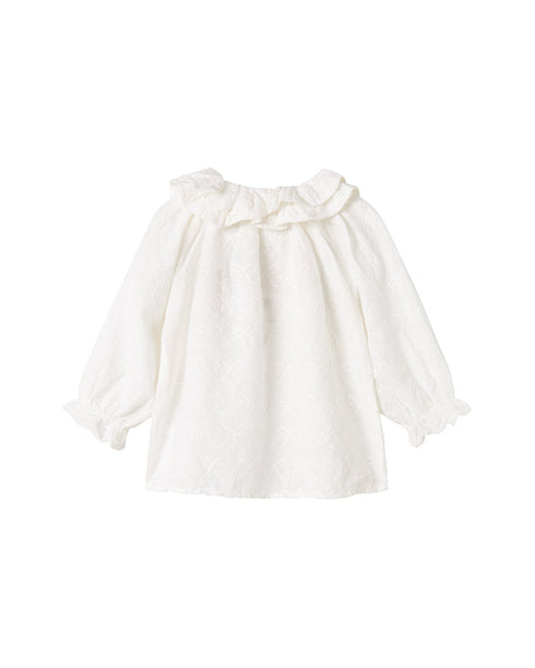 Bluza cu maneca lunga brodata cu guler