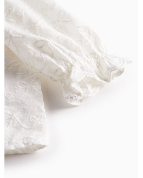 Bluza cu maneca lunga brodata cu guler