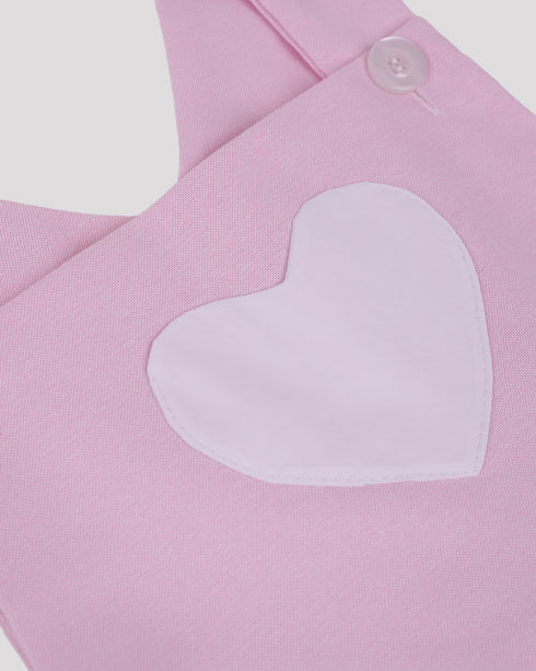 Sarafan roz cu buzunare inimioara