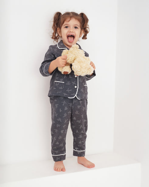 Pijama din muselina cu pasari