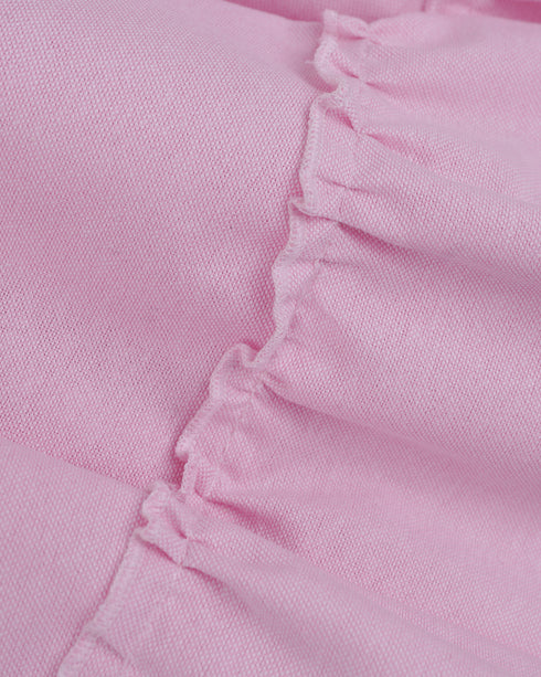 Sarafan roz cu buzunare inimioara