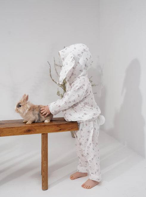 Hanorac cu urechi de iepuras din muselina