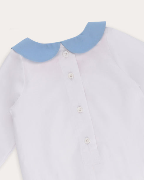 BODY ALB GULER ROTUND ALBASTRU