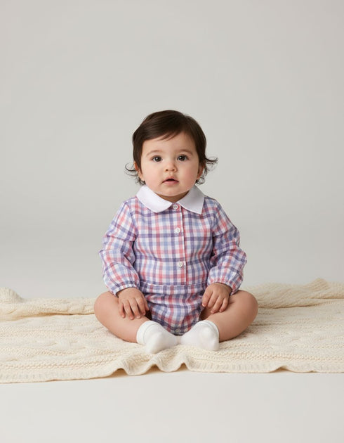 Body carouri albastre si guler alb