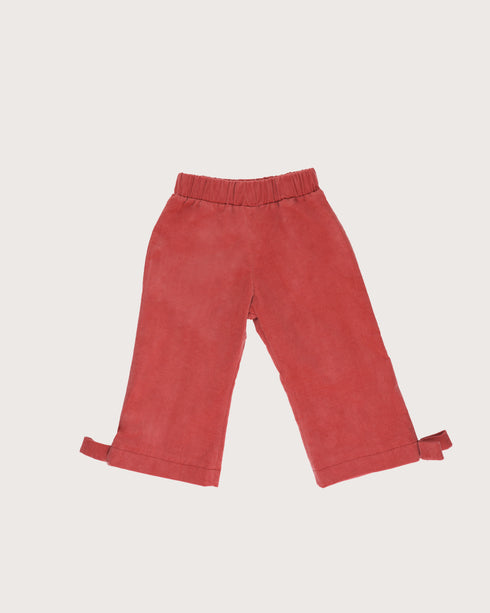 Corduroy PANTS WITH BOWS