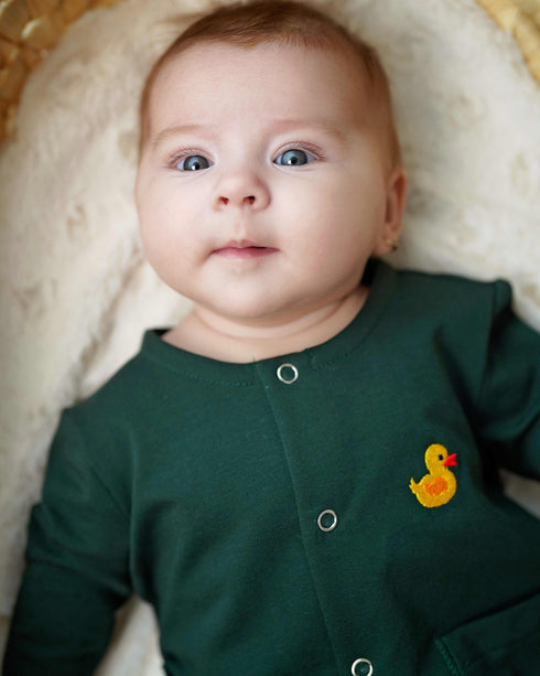 Pijama din jerse bumbac verde