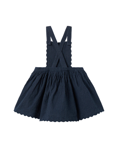 Rochie blumarin cu bretele si broderie ondulata