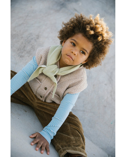 Pantaloni maro din reiat catifelat unisex