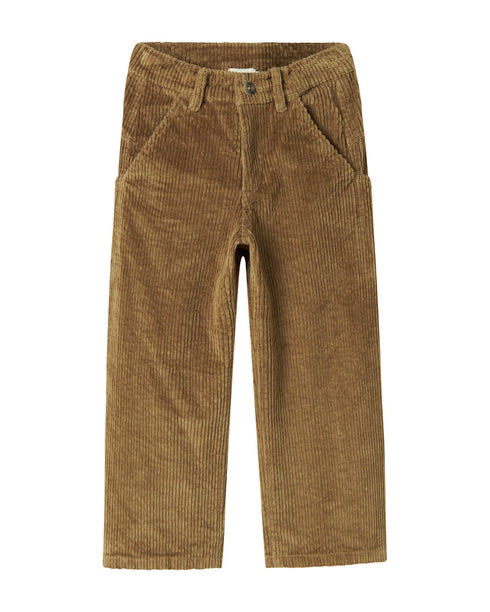 Pantaloni maro din reiat catifelat unisex