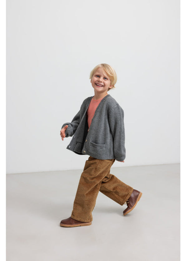 Cardigan din lana Merino cu nasturi si buzunare