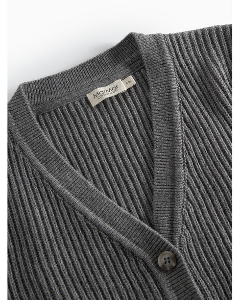 Cardigan din lana Merino cu nasturi si buzunare