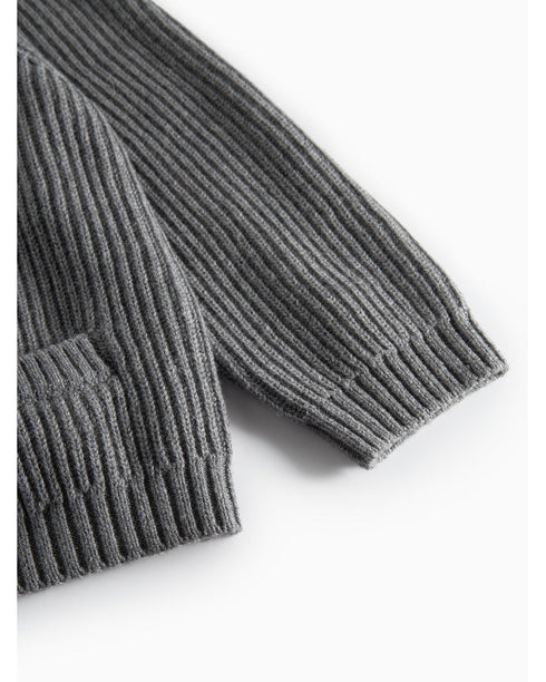 Cardigan din lana Merino cu nasturi si buzunare