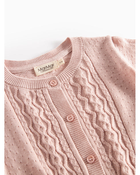 Cardigan din tricot bumbac organic cu detalii si nasturi