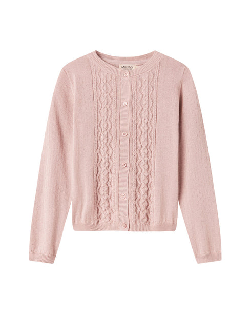 Cardigan din tricot bumbac organic cu detalii si nasturi