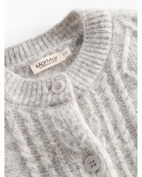 Cardigan pufos din lana si mohair gri