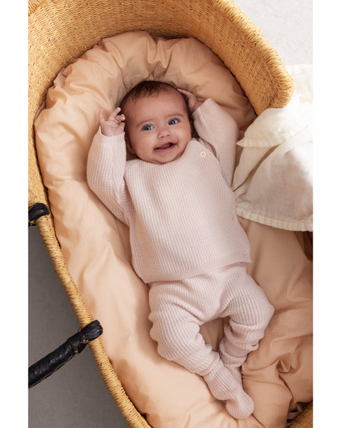 Pantaloni roz lana Merino 100%