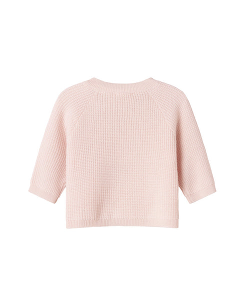 Pulover roz din lana Merino 100%