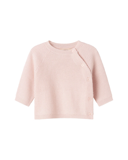 Pulover roz din lana Merino 100%