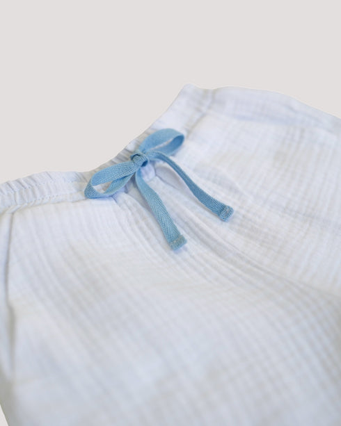 Pantaloni din muselina cu snur