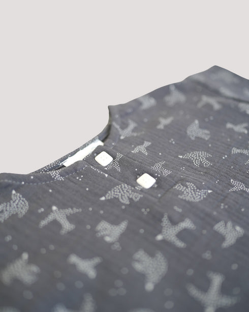 Compleu din muselina cu pasari