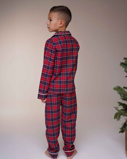 PIJAMA UNISEX CAROURI ROSII