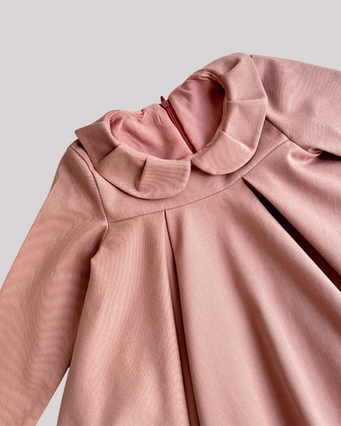 Rochie din denim roz pudrat