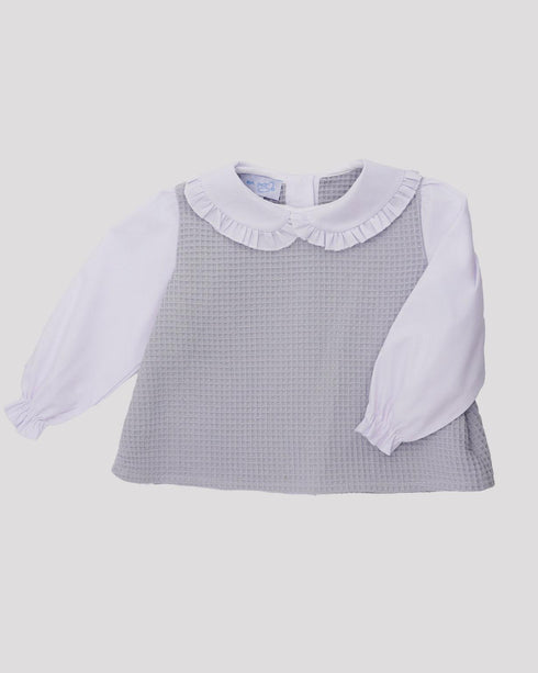 Compleu camasa si fusta waffle bumbac