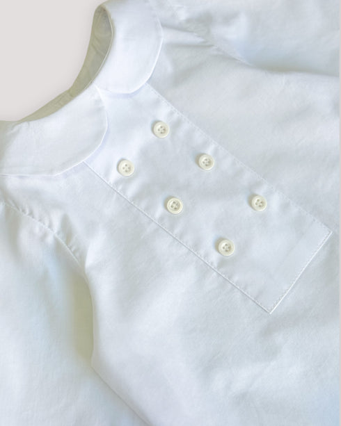 Body din bumbac cu placa pe piept