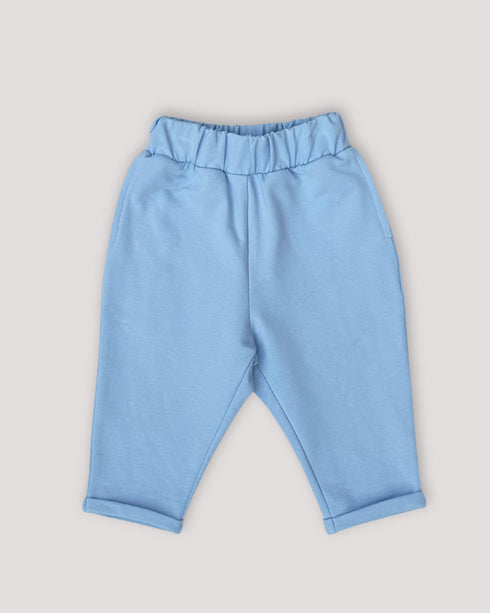 Pantaloni din jerse albastru