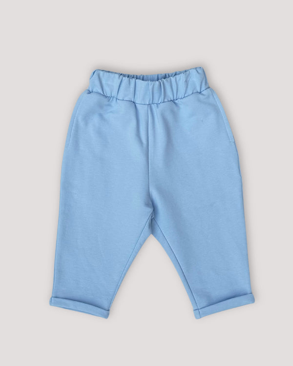 Pantaloni din jerse albastru