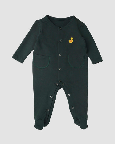 Pijama din jerse bumbac verde
