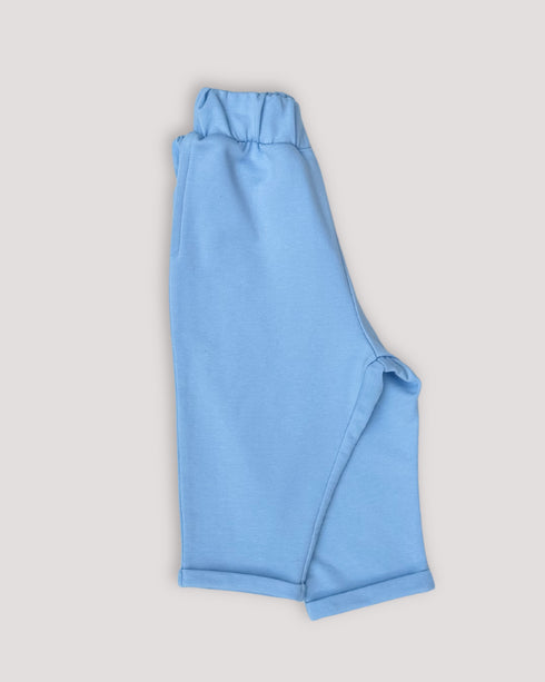 Pantaloni din jerse albastru