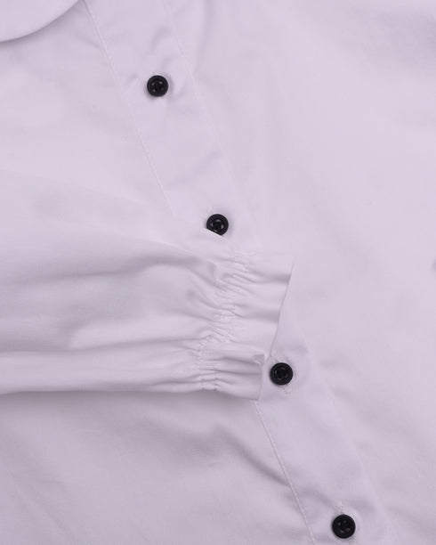 Camasa alba cu guler rotund