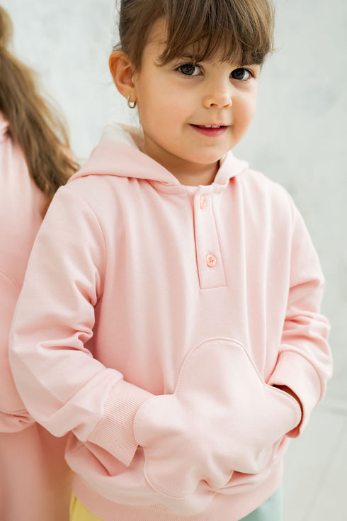 Hanorac iepure jerse roz